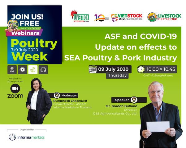 Poultry Week: ASF and Covid-19. Update on effects to SEA poultry and pork industry