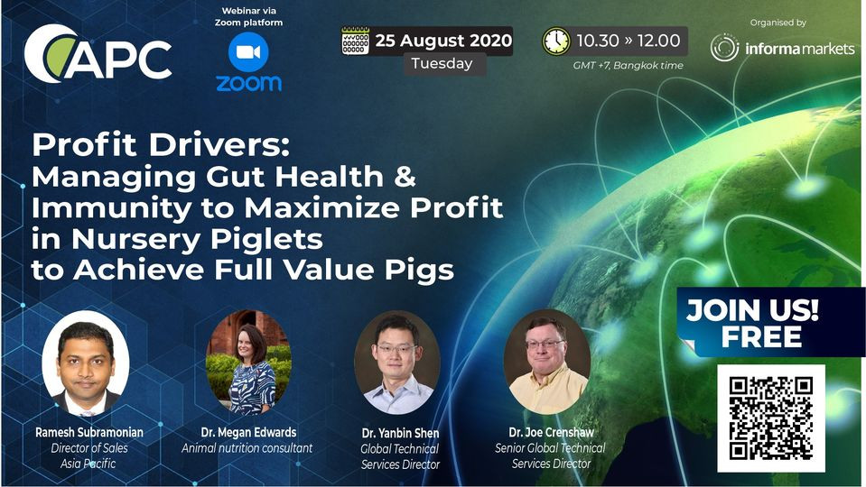 Profit Drivers: Managing Gut Health & Immunity to Maximize Profit in Nursery Piglets to Achieve Full Value Pigs